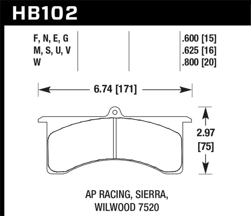 Hawk HPS Street Brake Pads - HB102F.800