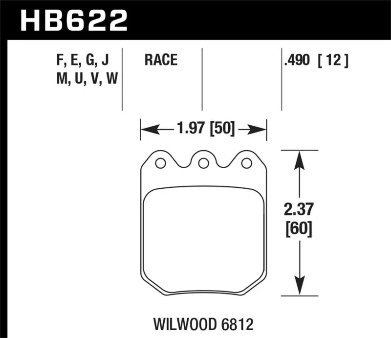 Hawk HPS Street Brake Pads - HB622F.490