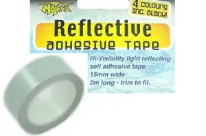 HI VISIBILITY REFLECTIVE TAPE 2 METRE ROLL 15mm*BE SAFE NOT SORRY*SILVER £2.99ea