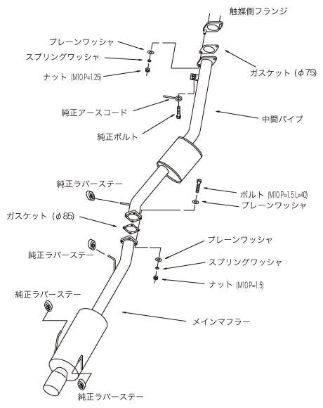 HKS Exhaust Nissan 240SX S14 (1993-1998) Hi Power Axleback 409 - 31006-AN018