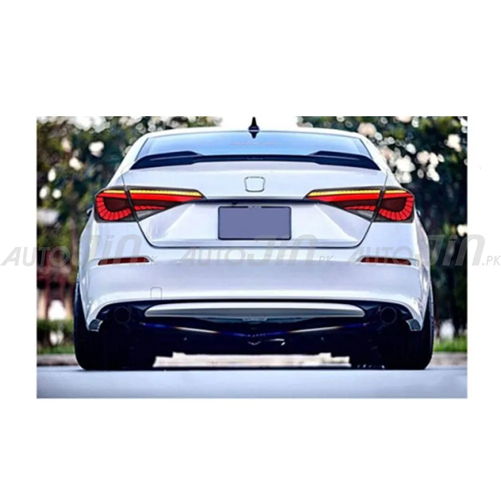 Honda Civic 2022-23 Snake Tail Light - Red & Smoke