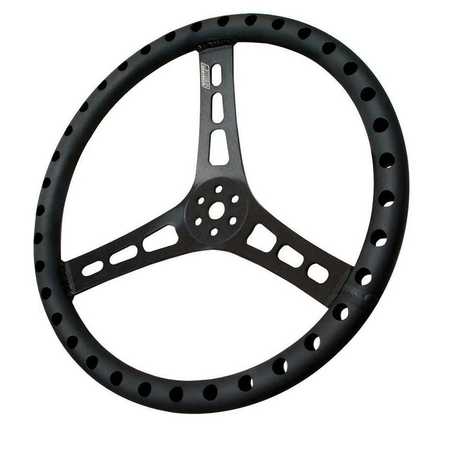 JOES Aluminum Dished Steering Wheel - 13" - Black