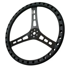 JOES Aluminum Dished Steering Wheel - 13" - Black