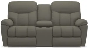 La-Z-Boy Morrison Silver La-Z-Time Full Reclining Loveseat w/Console