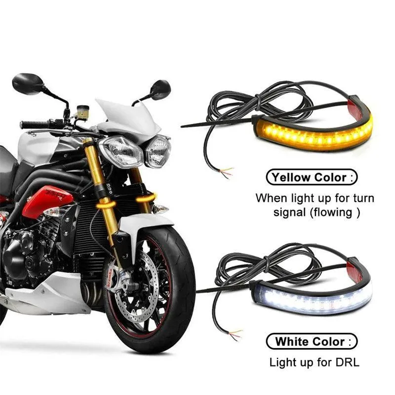 LED Motorcycle Turn Signal Lights: Stay Safe with Flashing Amber & White