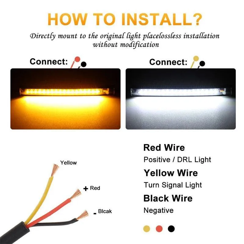 LED Motorcycle Turn Signal Lights: Stay Safe with Flashing Amber & White
