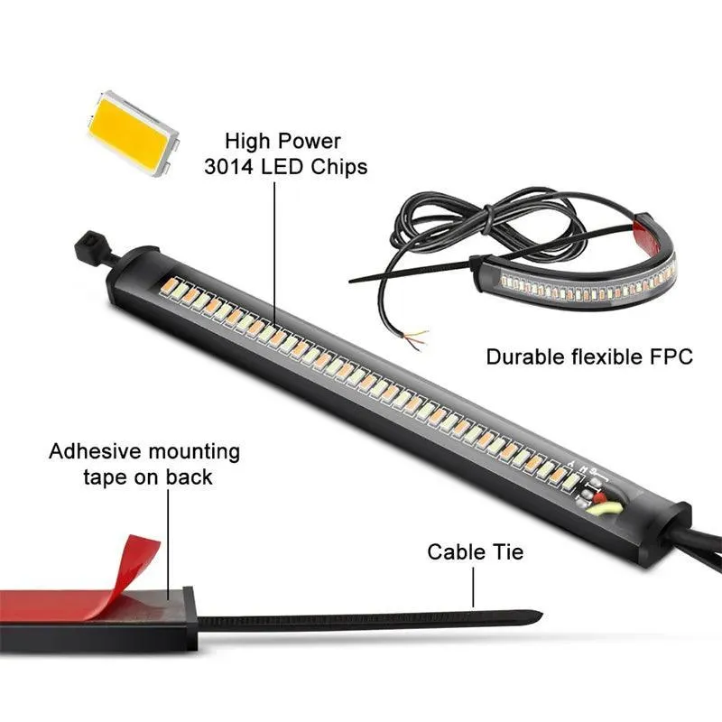 LED Motorcycle Turn Signal Lights: Stay Safe with Flashing Amber & White