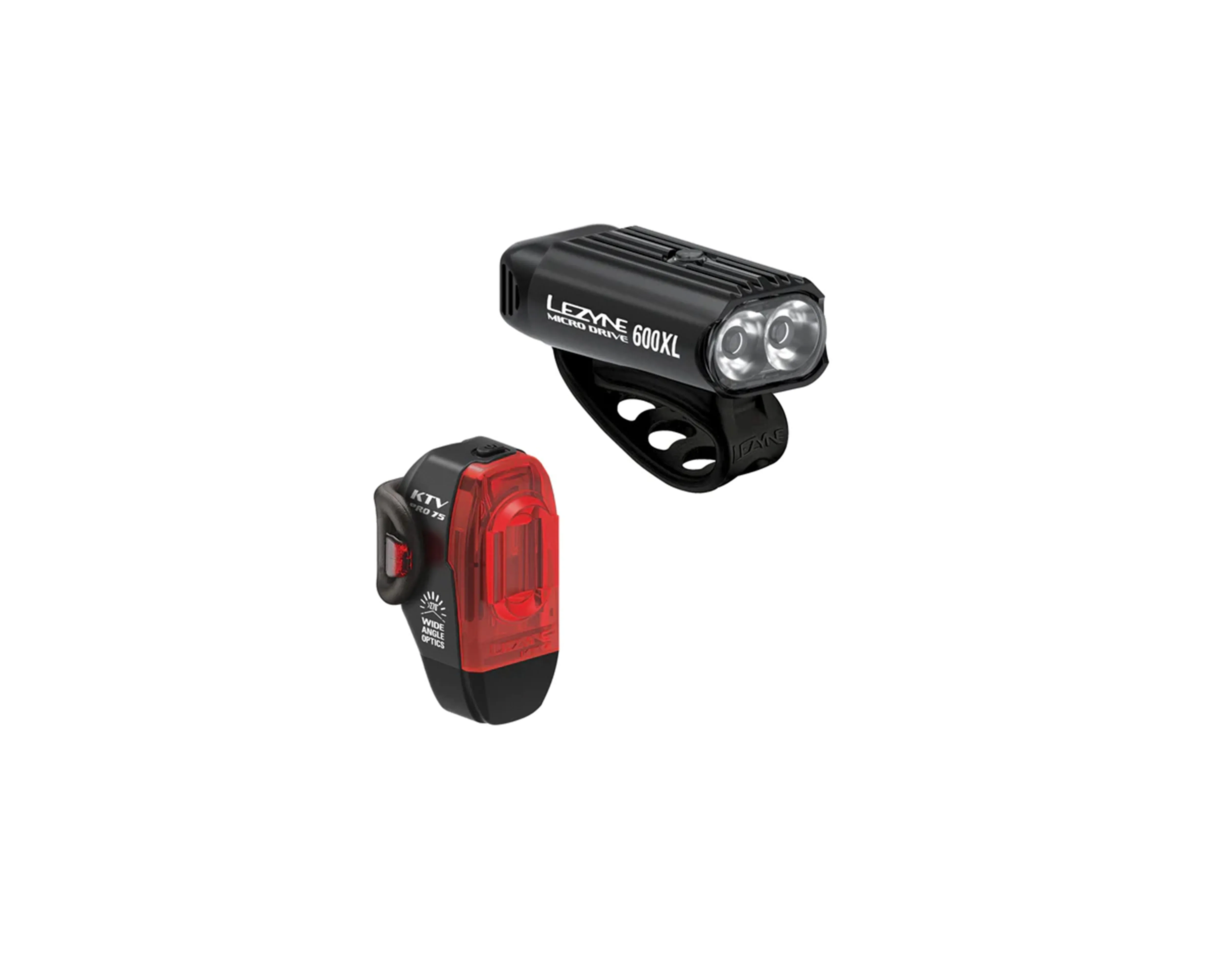 Lezyne Micro Drive 600Xl / KTV Pro Pair - Black/Black