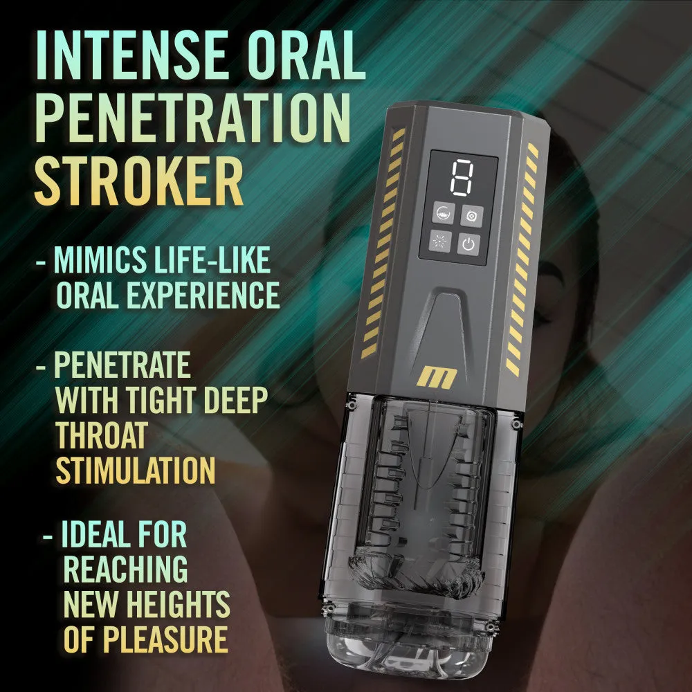 M For Men By Blush® | SpinMaster Pro – 360° Rotating, Vibrating & Stroking Automatic Male Masturbator With Turbo Boost – Gray