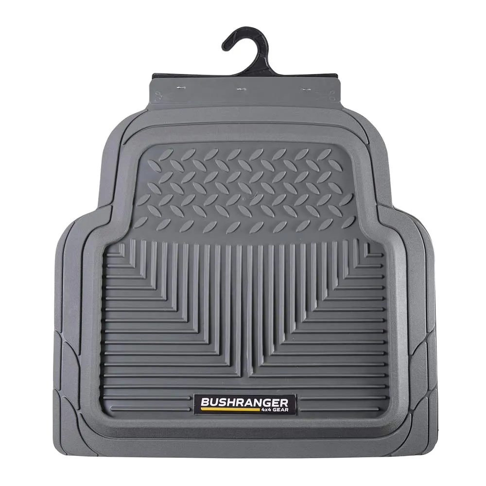 Mud Tamer Floor Mats | Rear | Grey | Bushranger