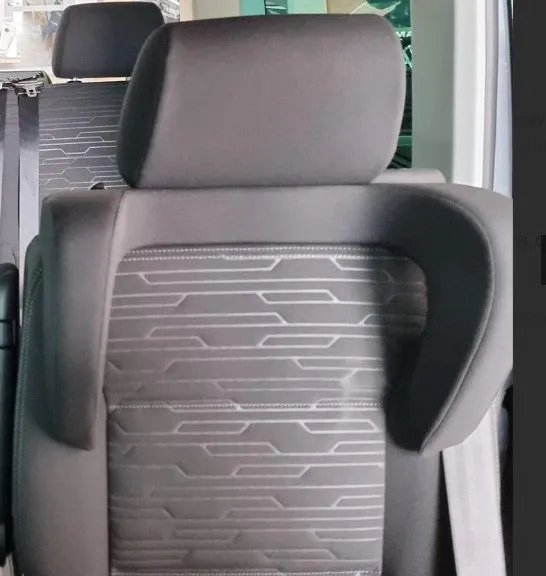 Multivan Single Captain's Chair for Rail System T6.1 Cloth With Integrated Child Booster Seat
