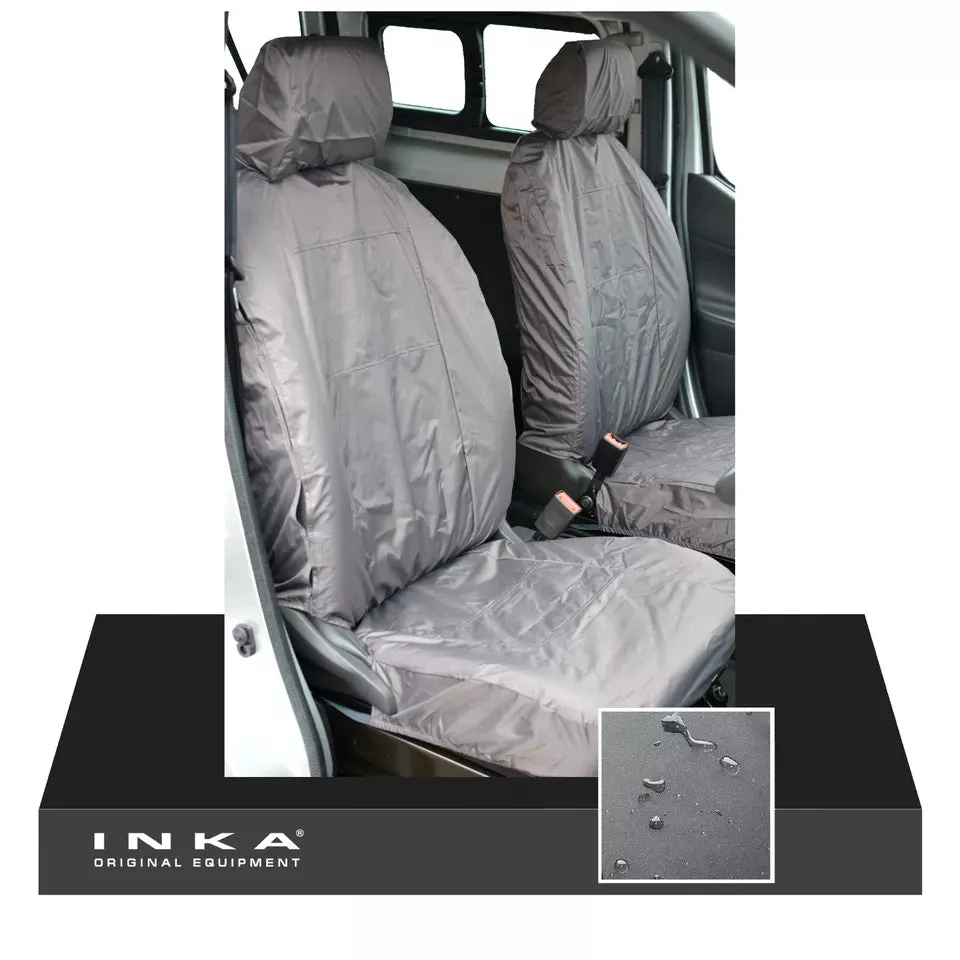 Nissan NV200 Front 1 1 INKA Fully Tailored Waterproof Seat Covers Grey MY09-19