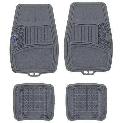 Open Box - Michelin 19"x34" 4pc Rubber Floormat Set Gray