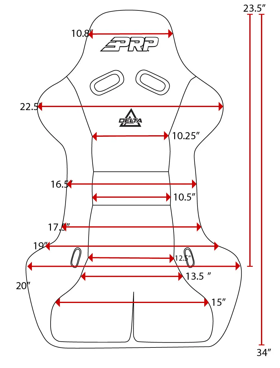 PRP Delta Composite Bucket Racing Seat [Fixed Back] Multiple Color Options