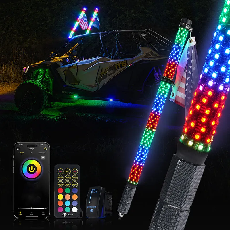 RGB-W Fat Whip Lights with Quick Release Mount