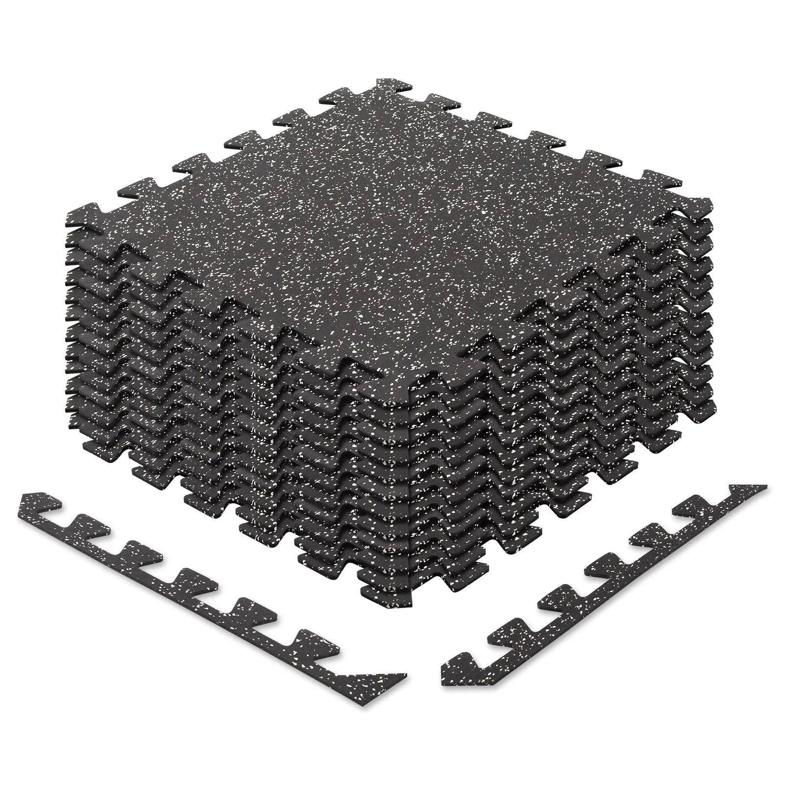 RitFit Rubber Flooring Gym Mats Interlocking Tiles 0.25'' Thickness