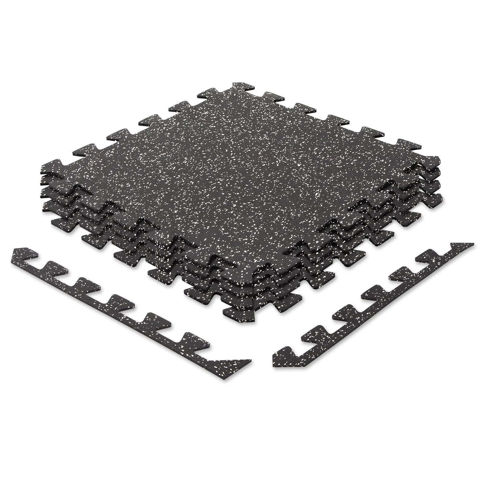 RitFit Rubber Flooring Gym Mats Interlocking Tiles 0.25'' Thickness