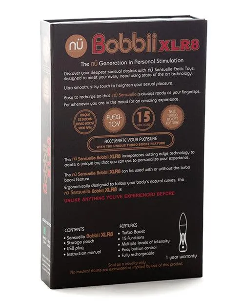 Sensuelle Bobbii Flexible Vibe Xlr8 Turbo Boost - Electric Blue or Ultra Violet