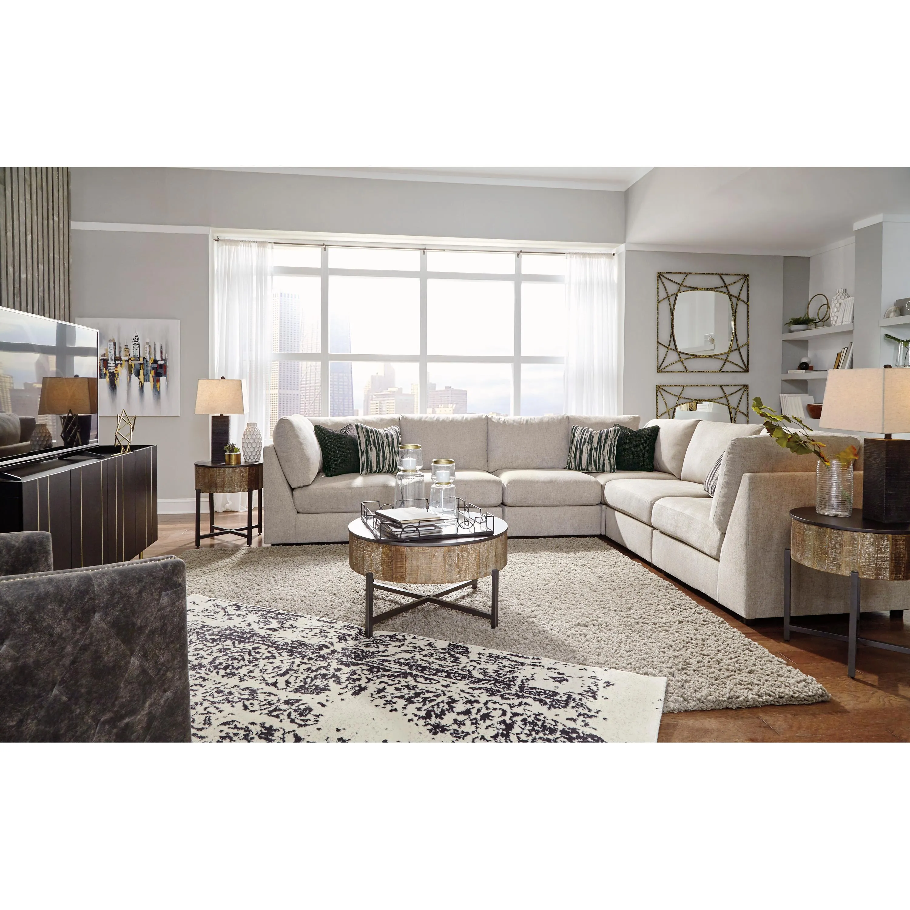 Signature Design by Ashley Kellway Fabric 6 pc Sectional 9870777/9870746/9870746/9870777/9870746/9870777