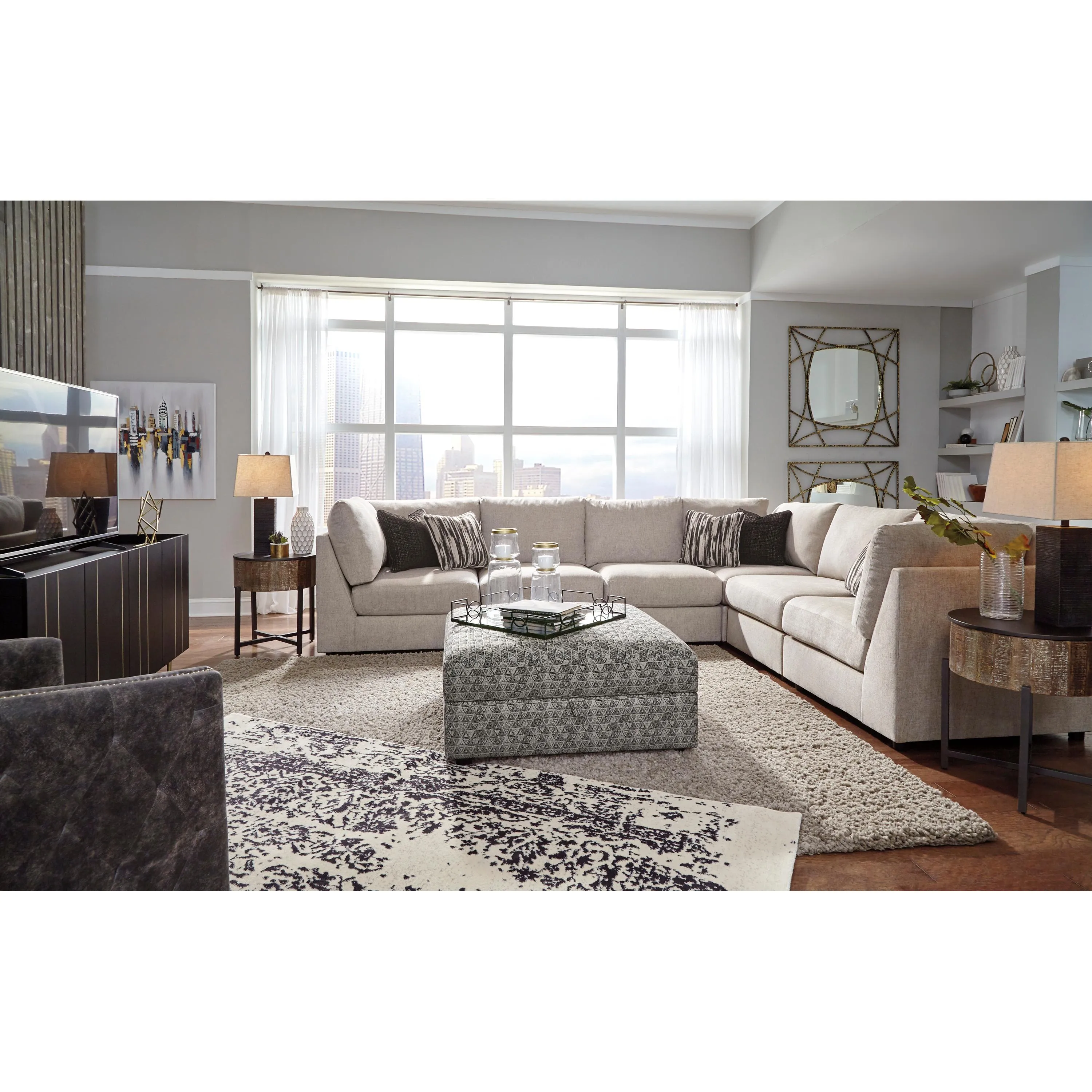Signature Design by Ashley Kellway Fabric 6 pc Sectional 9870777/9870746/9870746/9870777/9870746/9870777