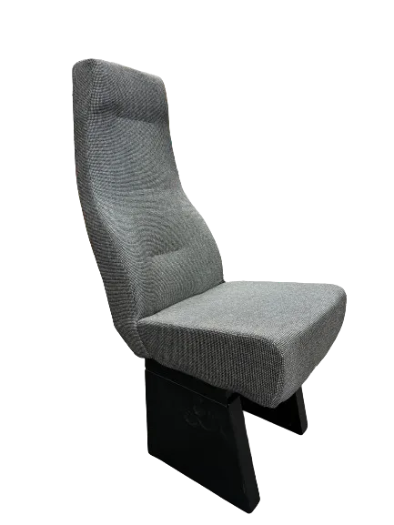 Single Feather Weight High Back Rigid Seat in Gray Cloth