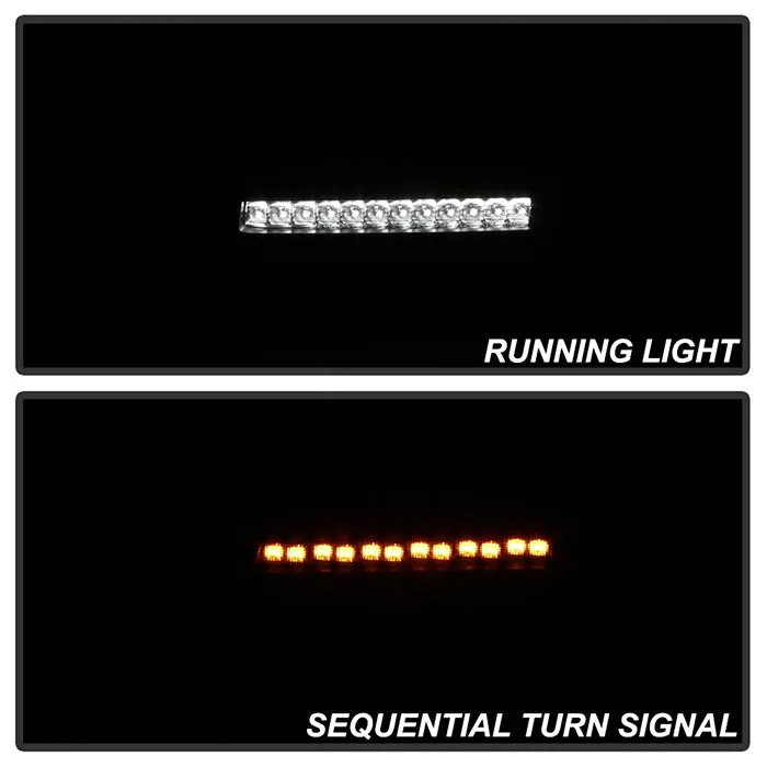 Spyder LED Front Bumper Lights Jeep Gladiator Non-Sport (20-21) [Halogen Model Only] Sequential Signal - Black Housing