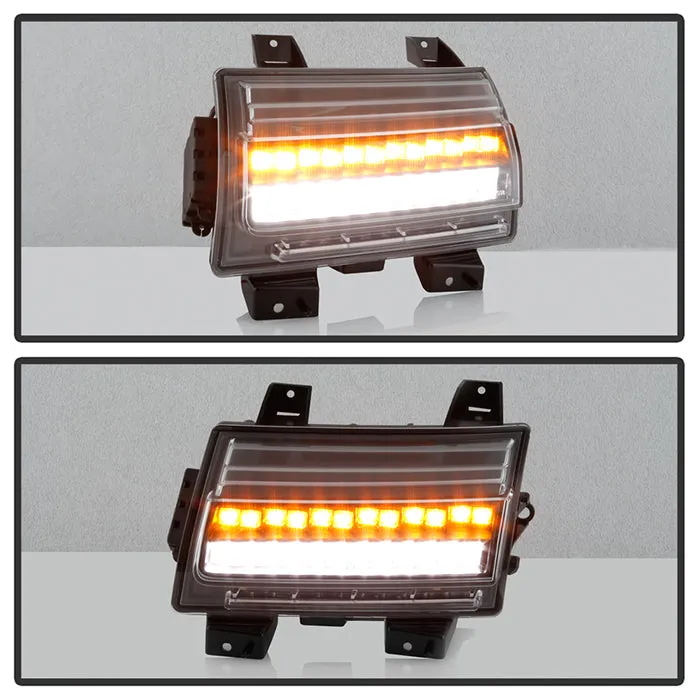 Spyder LED Front Bumper Lights Jeep Gladiator Non-Sport (20-21) [Halogen Model Only] Sequential Signal - Black Housing