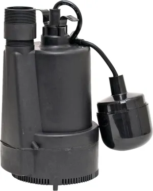 Superior Pump 92330 Sump Pump, 4.1 A, 120 V, 0.33 hp, 1-1/4 x 1-1/2 in Outlet, 40 gpm, Thermoplastic :EA: QUANTITY: 1