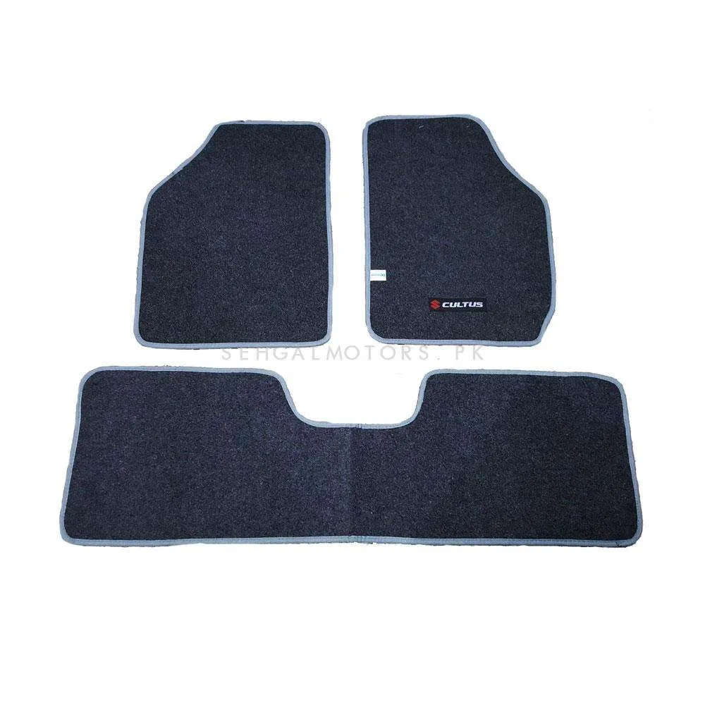 Suzuki Cultus Carpet Custom Floor Mat Grey Old Model Mix Design 3 Pcs- Model 2007-2017