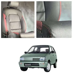 Suzuki Mehran Breathable Black Red Seat Covers - Model 1988-2021