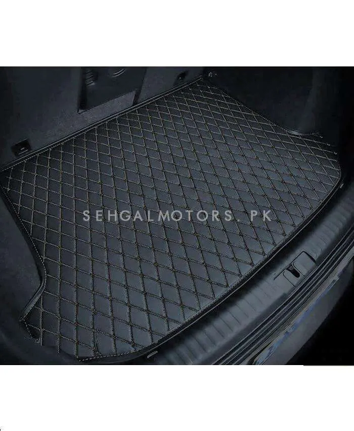 Toyota Prado 7D Trunk Mat Mix Thread Tray Black For 5 Seat Car Only - Model 2009-2021 - Cargo Boot Liner Diggi Protection Tray Cover