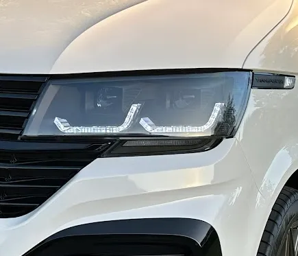 VW T6.1 LED DRL Headlights with Sequential Indicators – BLACK